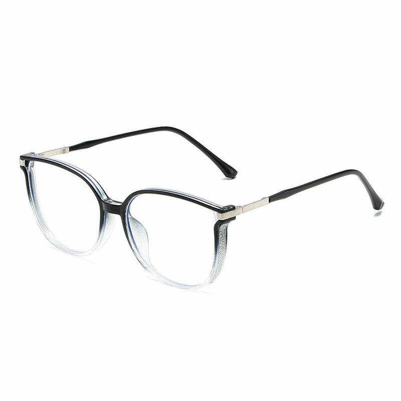 Saxto Round Black Clear Glasses