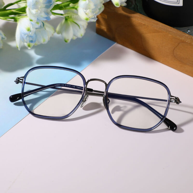 Lunettes de Vue Carl Carré Bleu