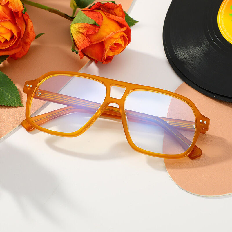 Bessem Pilote Orange Brille