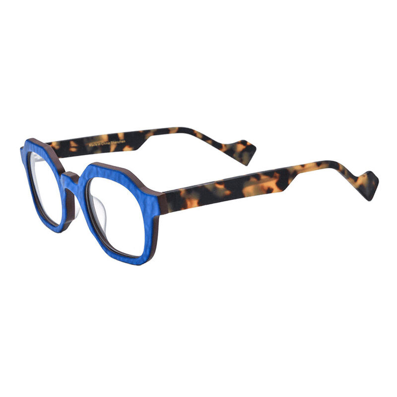 Zebulon Square Blue Glasses