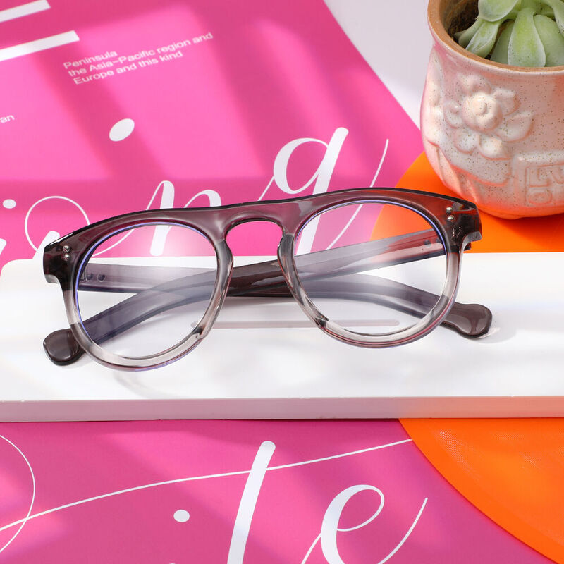 Paulei Round Gray Glasses