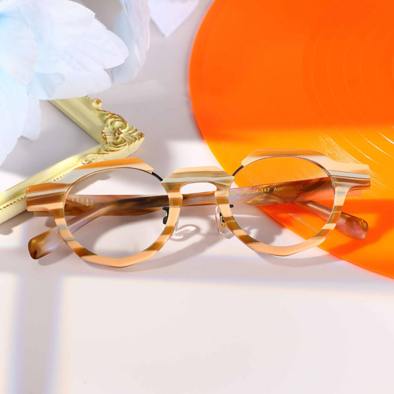 Juliet Geometric Yellow Glasses