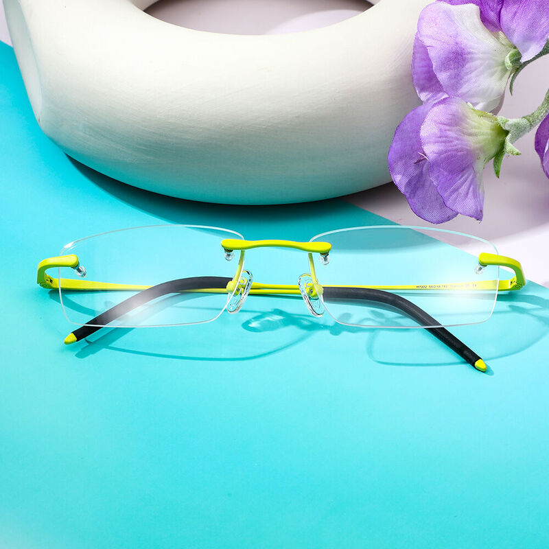 Dorothy Rectangle Yellow Glasses