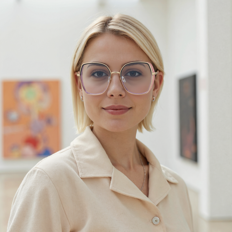 Lunettes de Vue Oliver Géométrie Violet