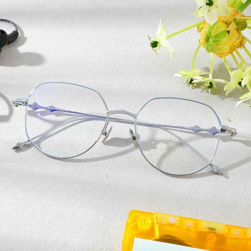 Occhiali da Vista Darlene Poligono Argenteo