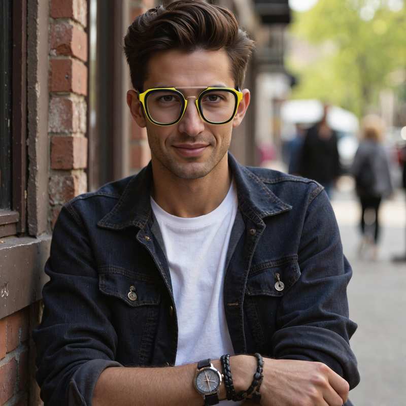 Remix Aviator Black Glasses