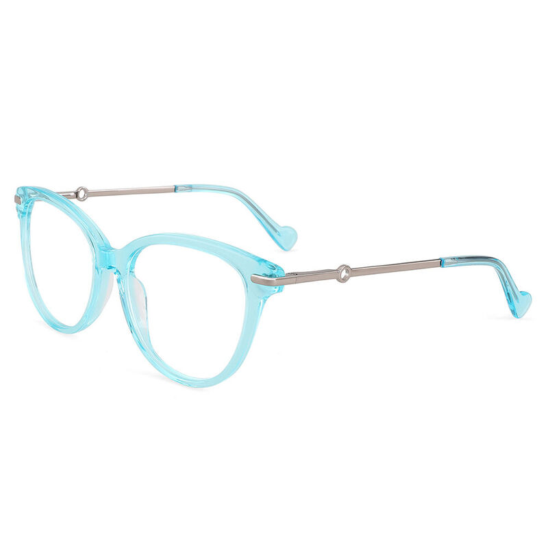 Elva Cat Eye Blue Glasses