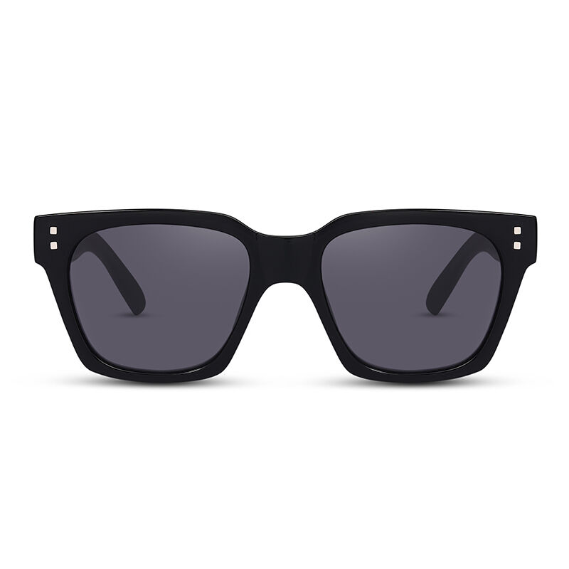 Sugar Cube Rectangle Black Sunglasses