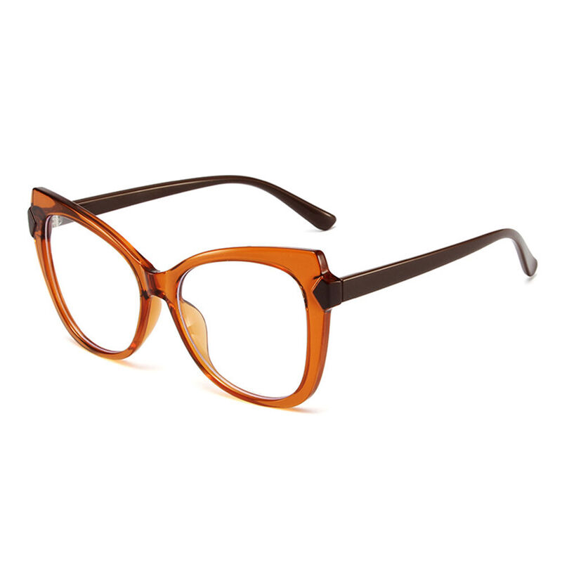 Isabella Cat Eye Orange Glasses