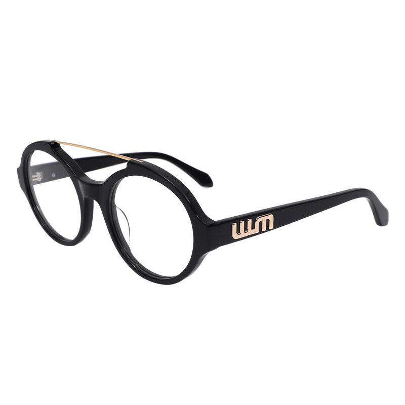 Elme Aviator Black Glasses