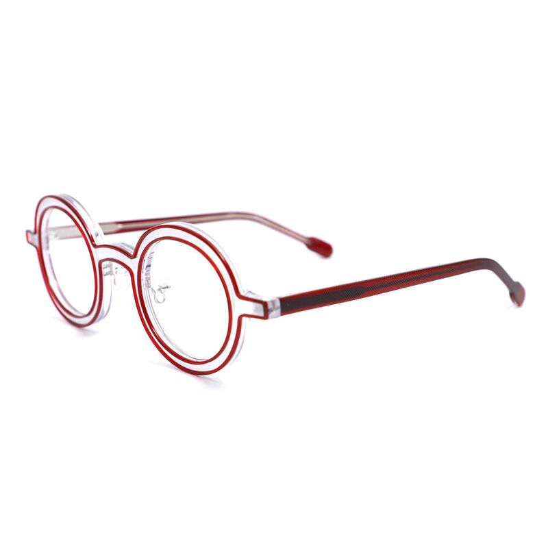 Cheryoa Round Red Glasses