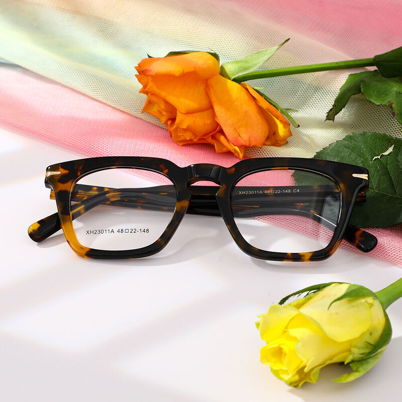 Zecharia Square Tortoise Glasses