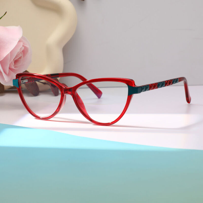 Pansy Cat Eye Red Glasses