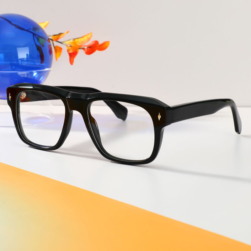 Ellen Aviator Black Glasses