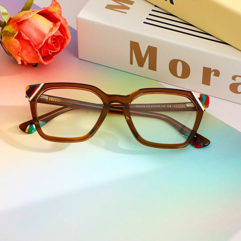Kama Cat Eye Brown Glasses