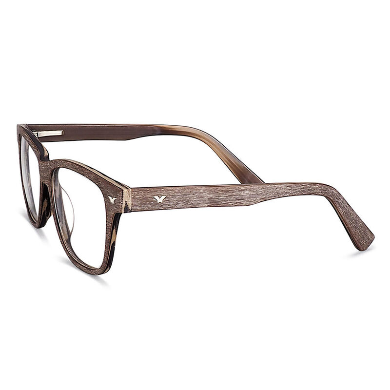 Noah Rectangle Brown Glasses