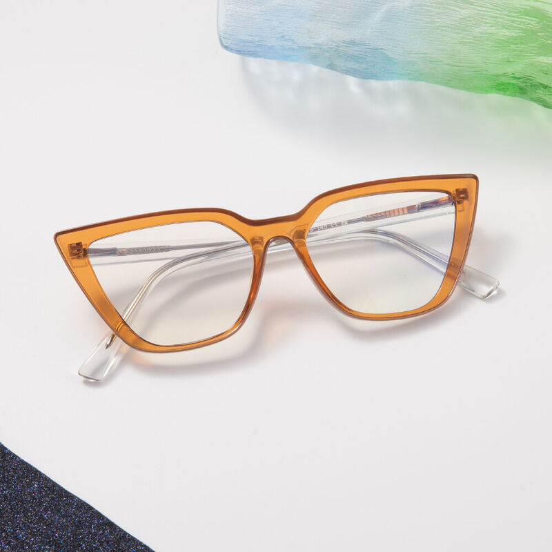 Elsa Cat Eye Brown Glasses