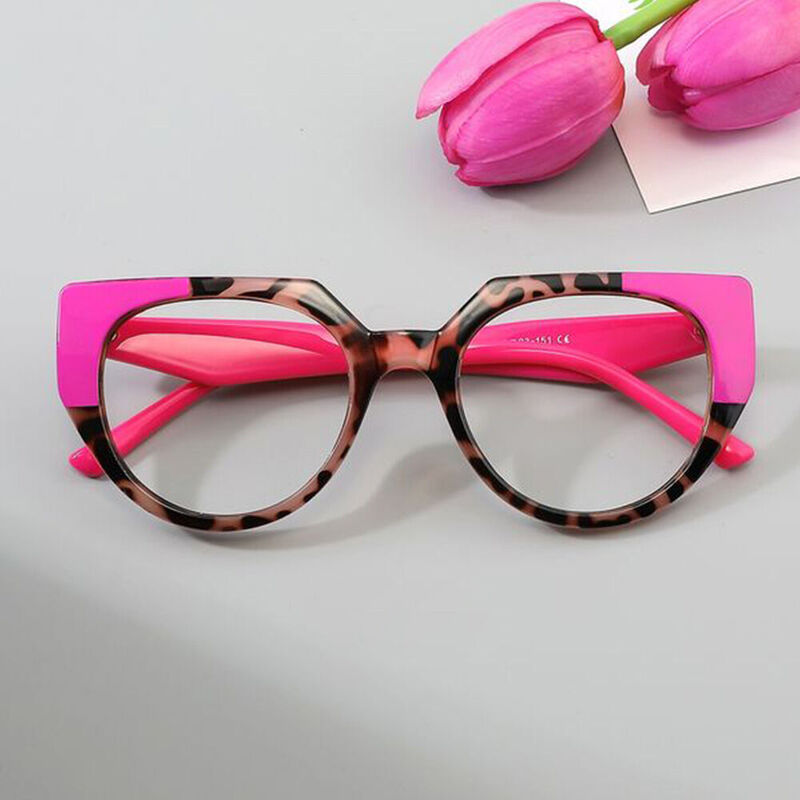 Isaac Cat Eye Pink Glasses