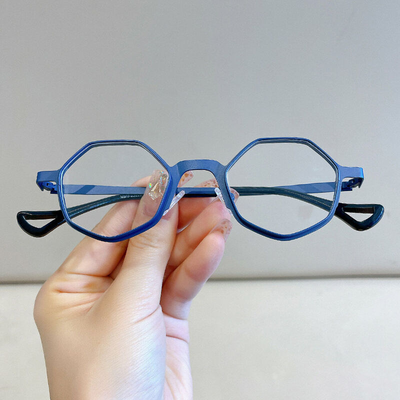 Guya Geometric Blue Glasses