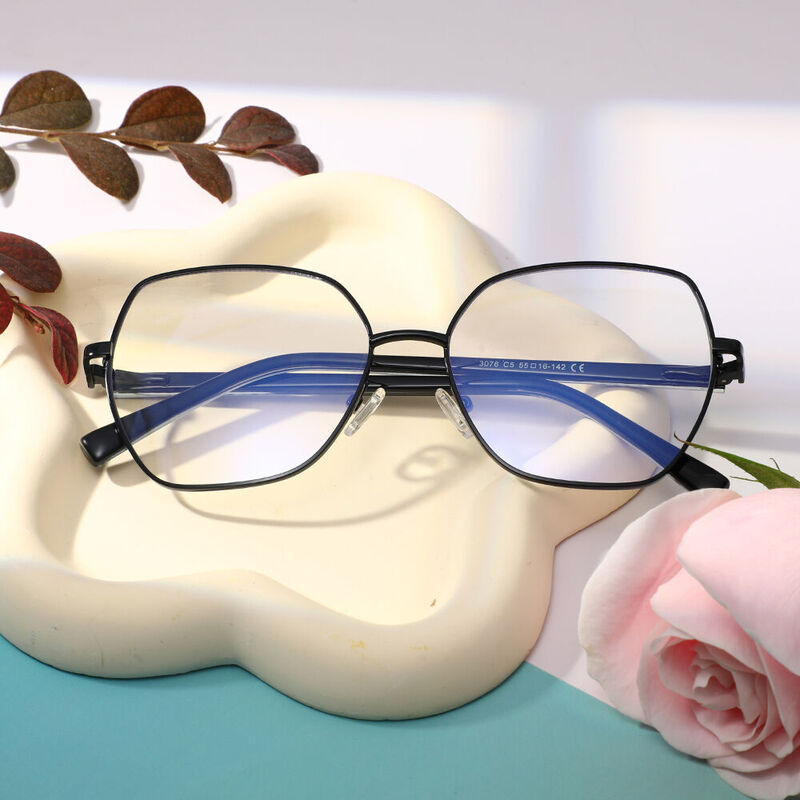 Colin Geometrische Schwarze Brille