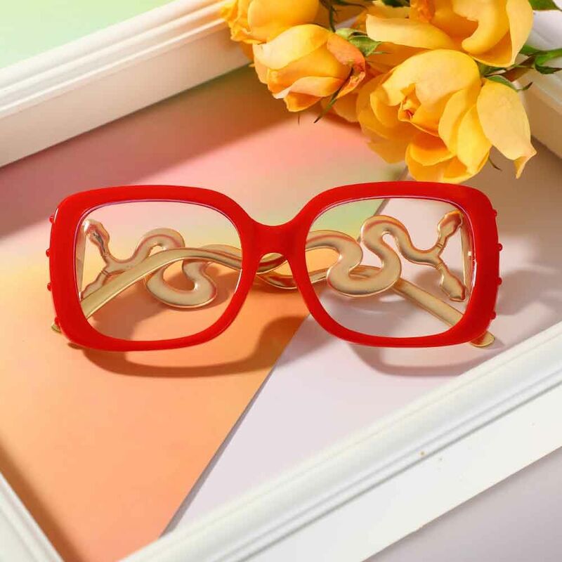 Duncan Square Red Glasses