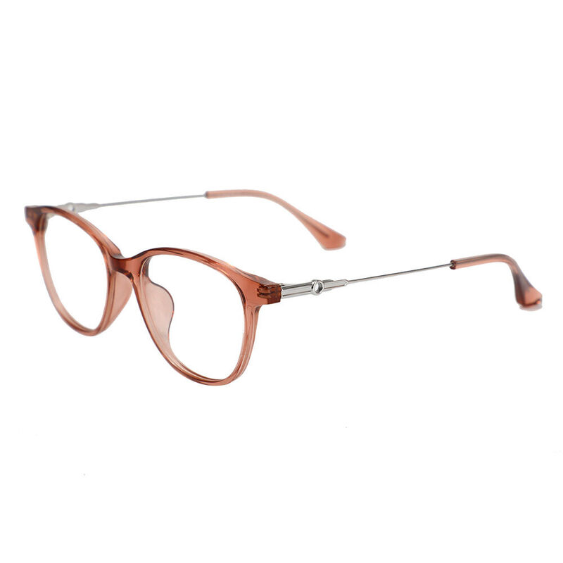 Chaucer Oval Brown Glasses