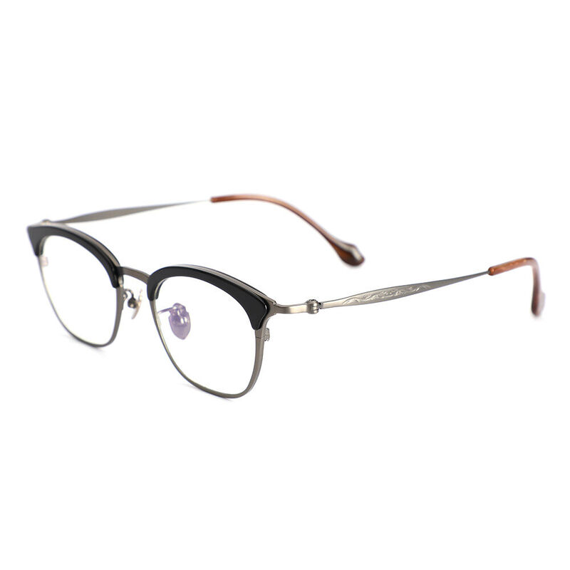 Martin Browline Black Glasses