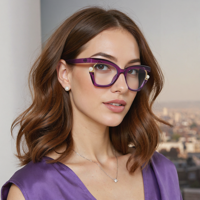 Halona Cat Eye Lila Brille