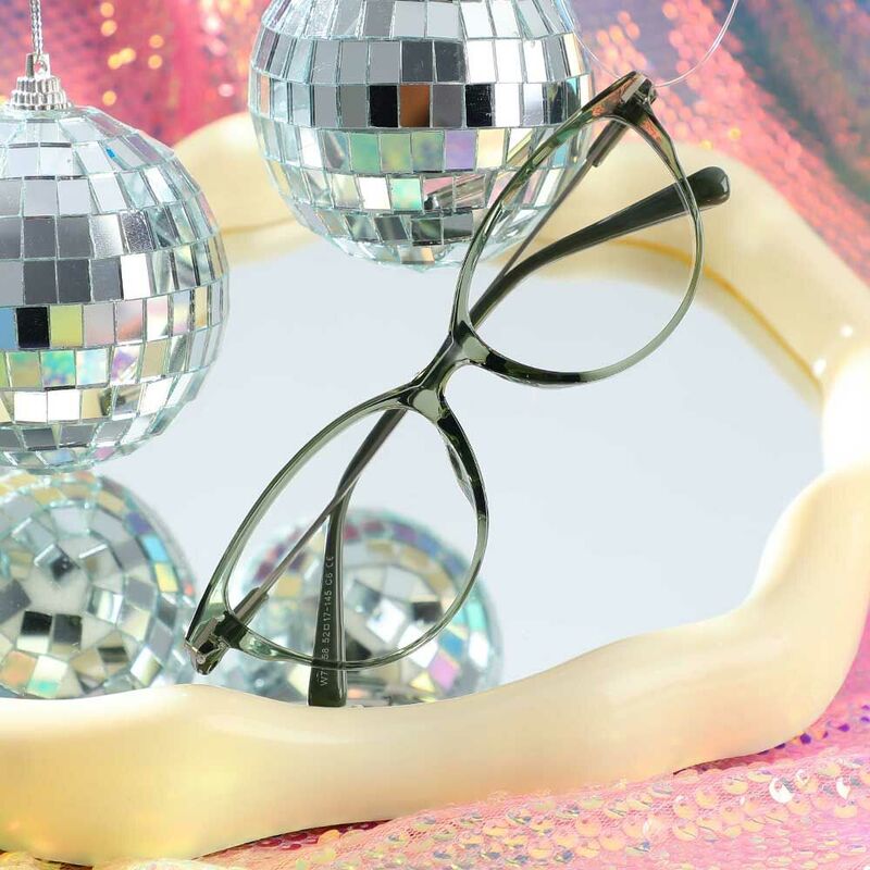 Josephine Cat Eye Green Glasses