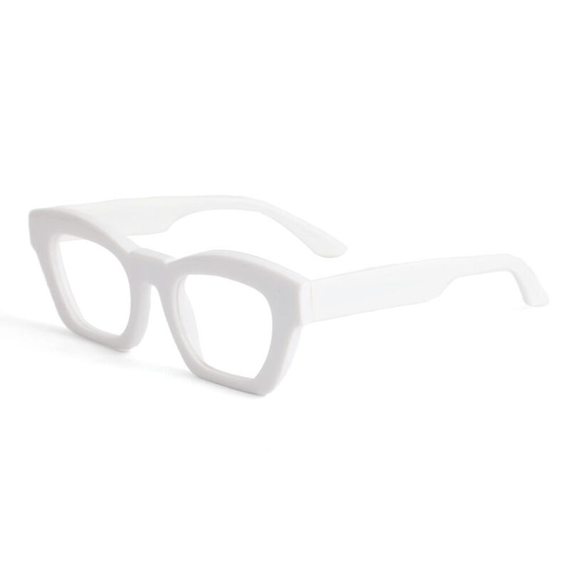 Trista Quadratische Weiße Brille