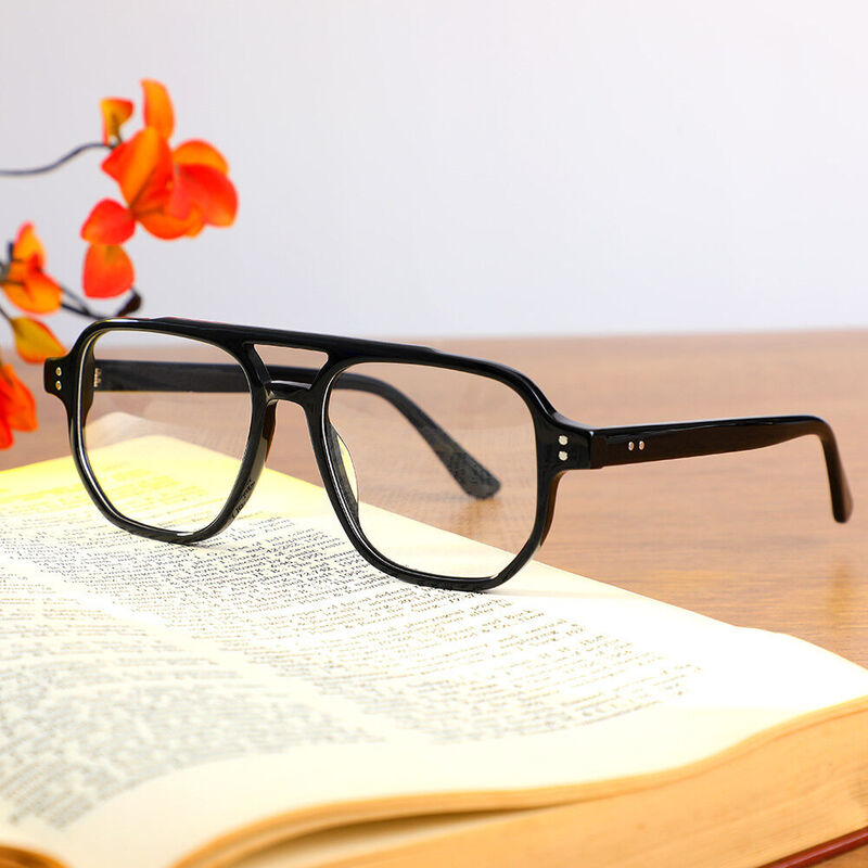 Lunettes de Vue Broderick Aviateur Noir