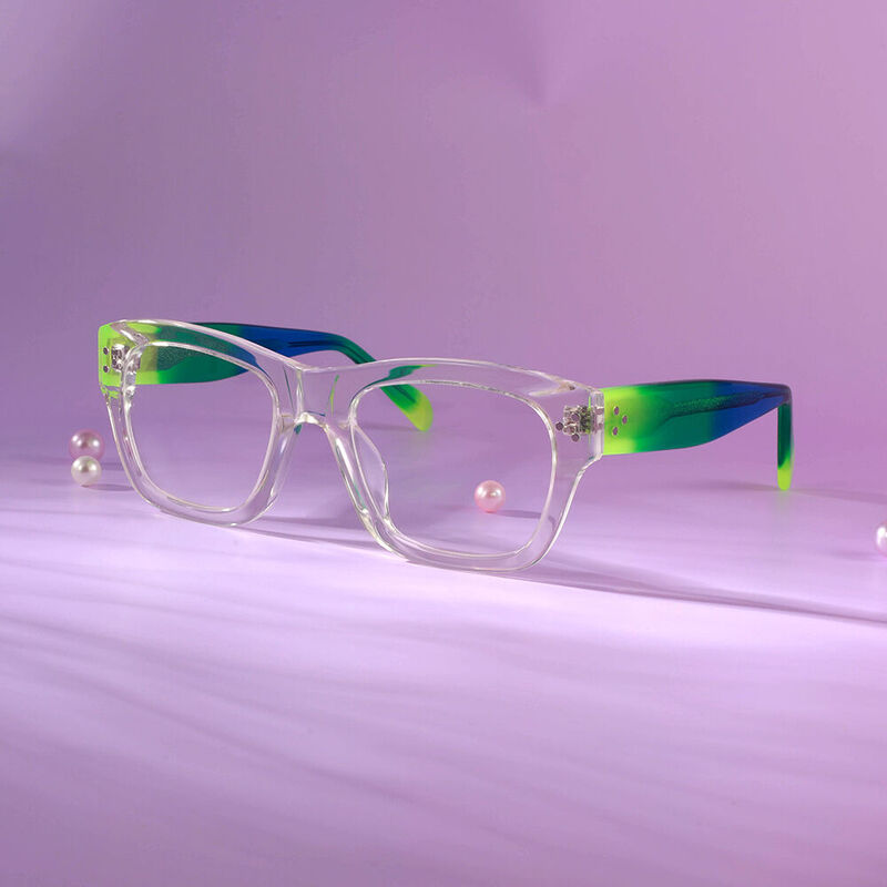 Fay Square Transparent Multicolored Glasses