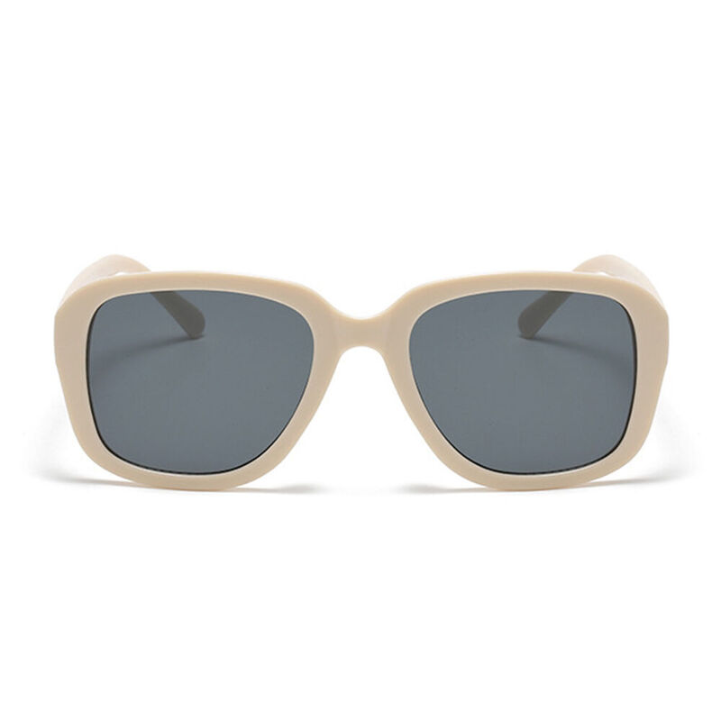 Ingrid Square Beige Sunglasses