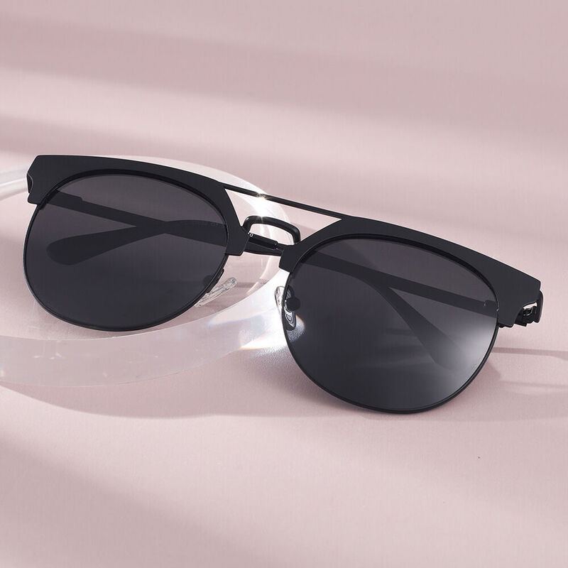 Barkeley Aviator Black Sunglasses