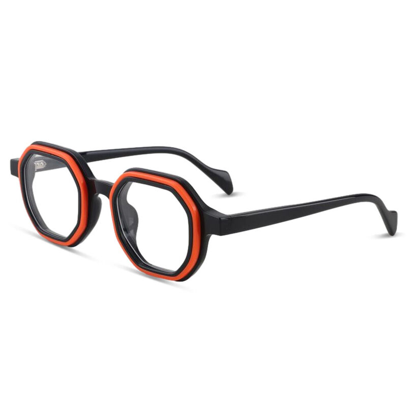 Ross Geometric Black Glasses