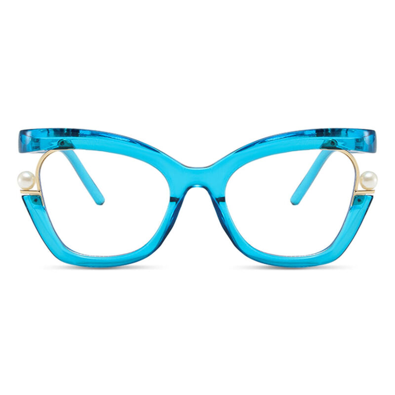 Halona Cat Eye Blue Glasses - Aoolia.com