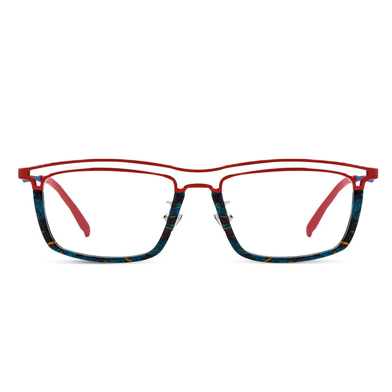 Bosil Rectangle Red Glasses