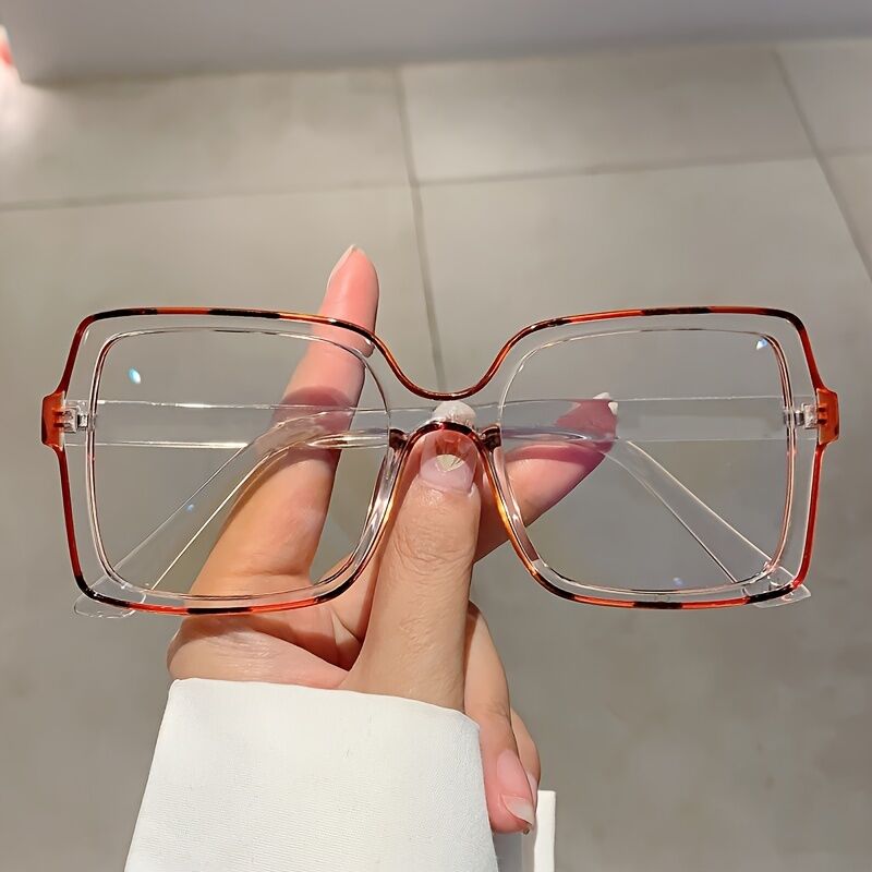 Murr Square Orange Glasses