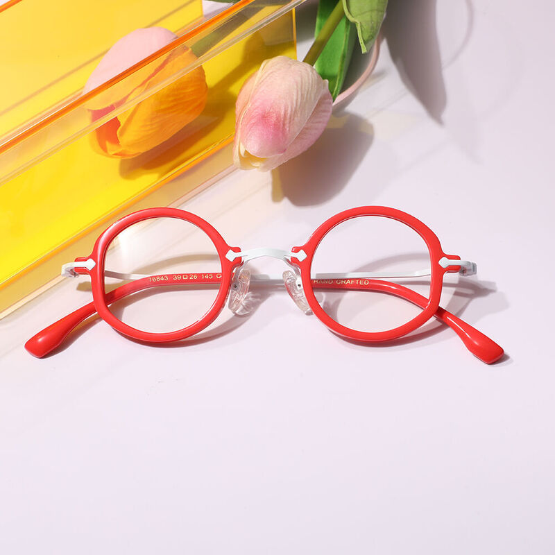 Hele Round Red Glasses