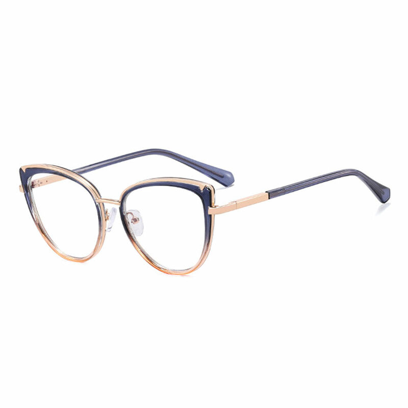 Joan Cat Eye Blue Glasses