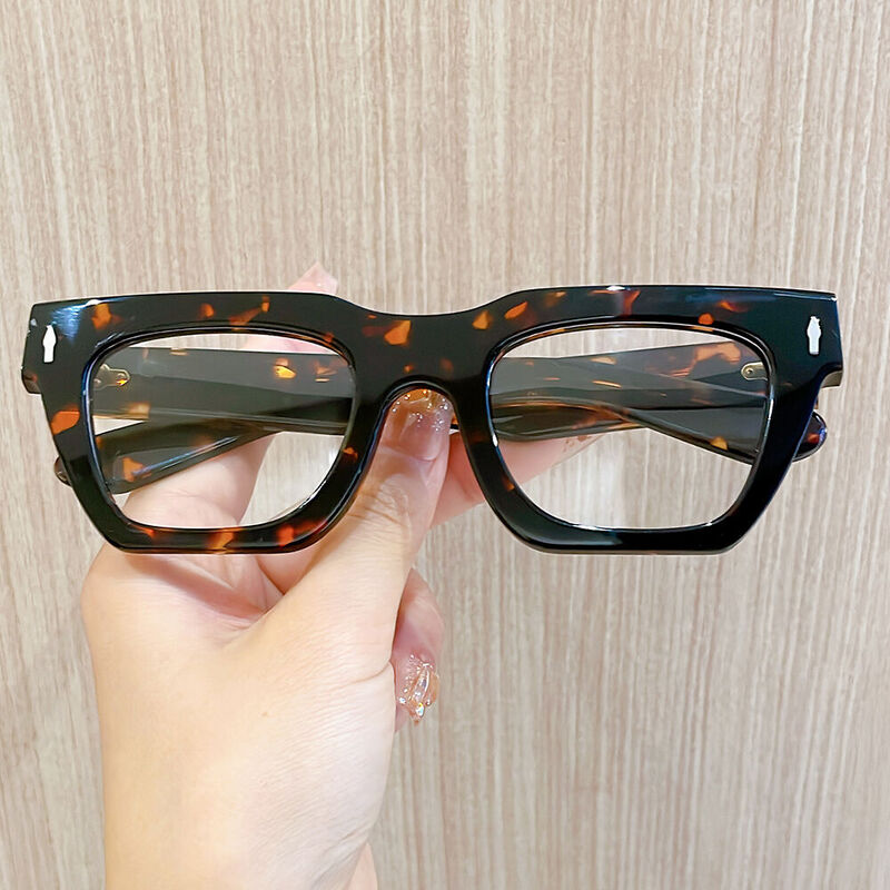 Zimmerm Square Tortoise Glasses