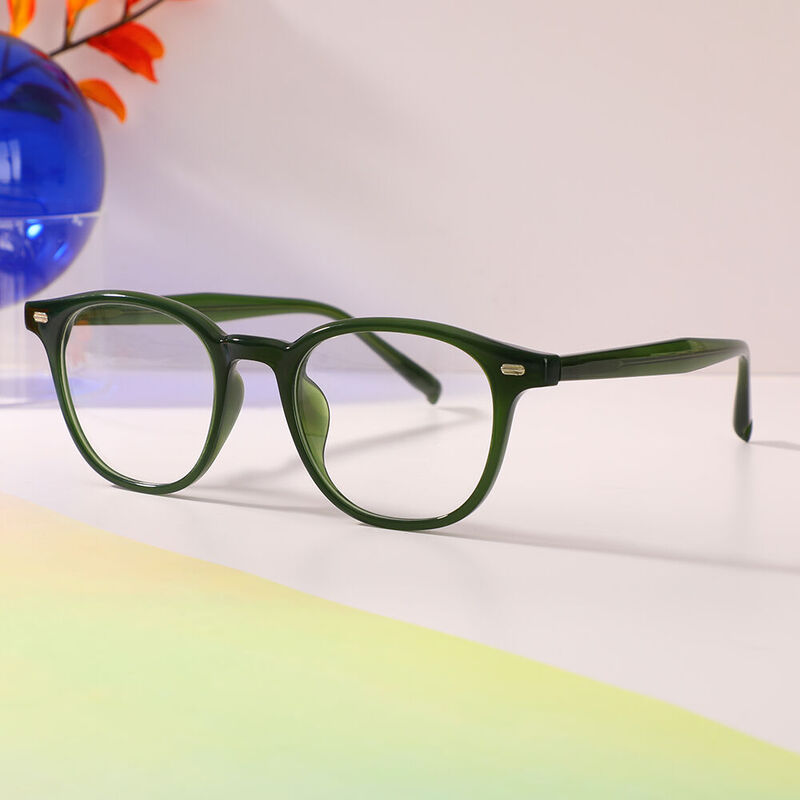 Julian Square Green Glasses