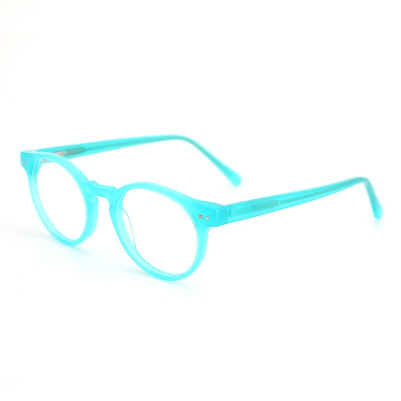 Lucia Round Blue Glasses