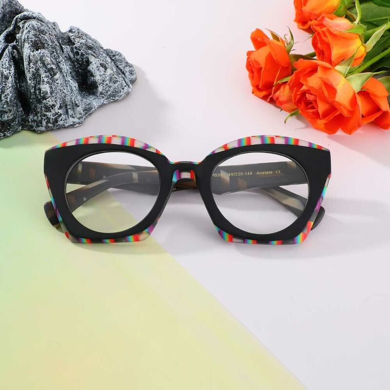 Faithe Cat Eye Black Glasses