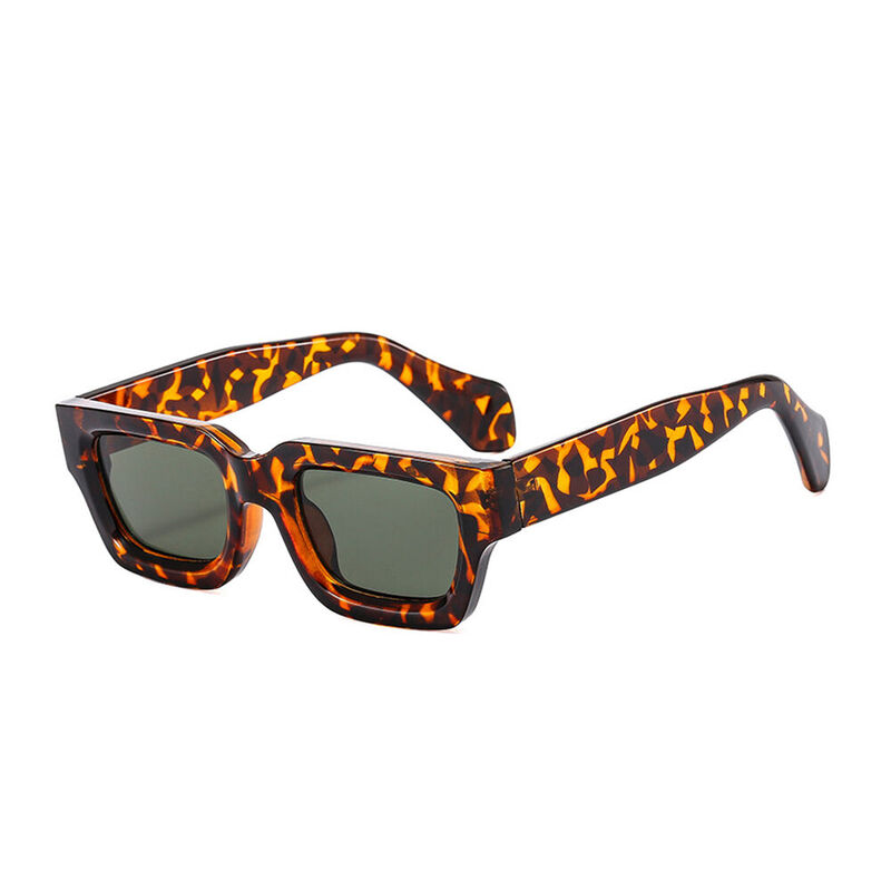 Croquet Rectangle Tortoise Sunglasses