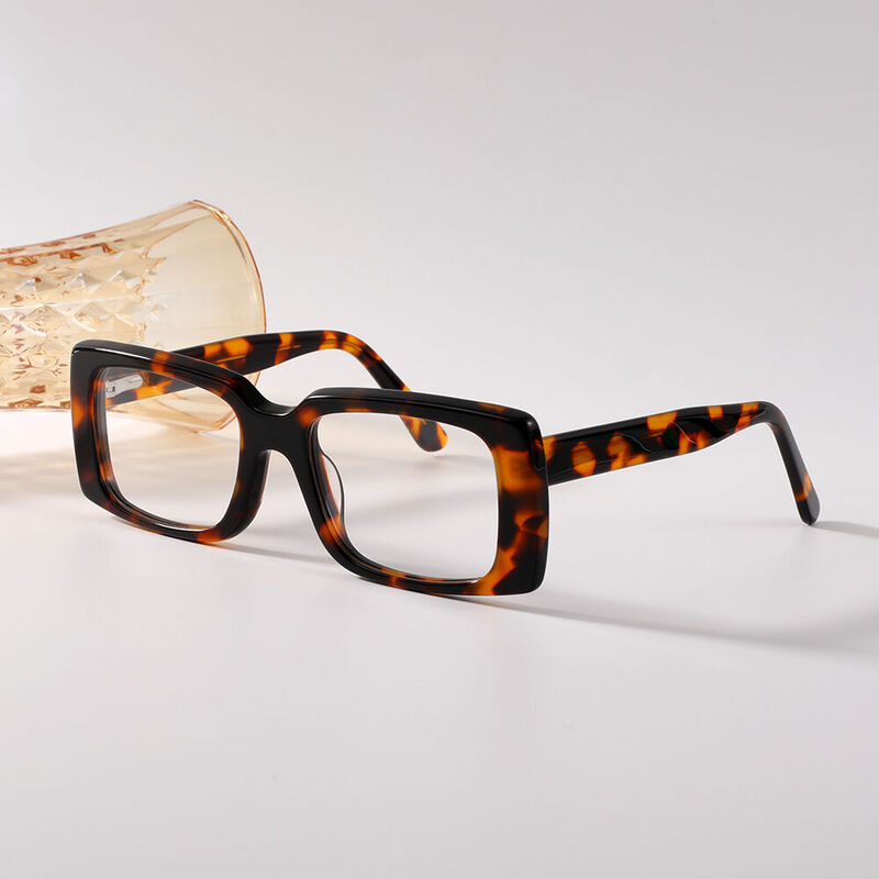 Hanif Square Tortoise Glasses