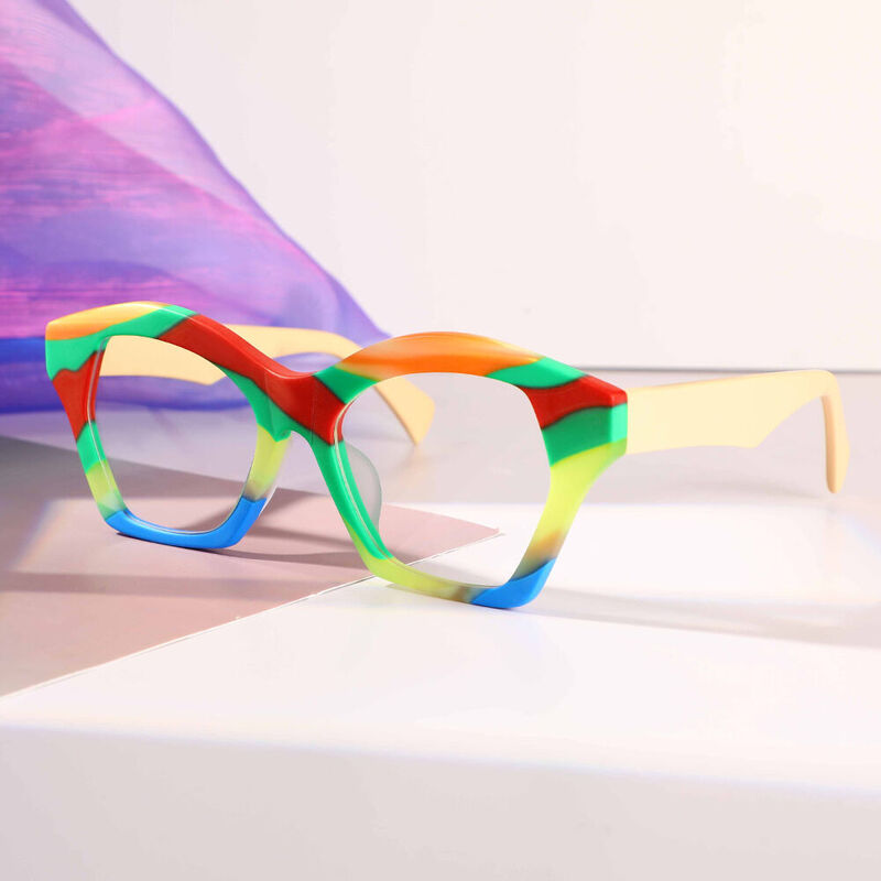 Virgil Cat Eye Grüne Brille