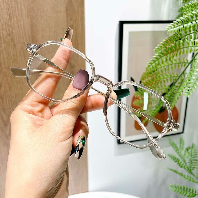 Virgil Geometric Brown Glasses
