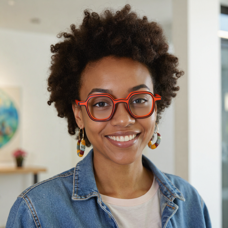 Lunettes de Vue Cheryoa Géométrique Orange