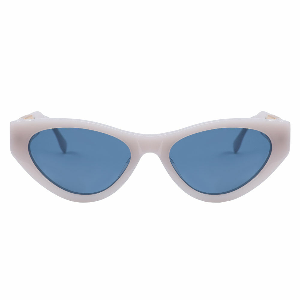 Rosalind Cat Eye White Sunglasses